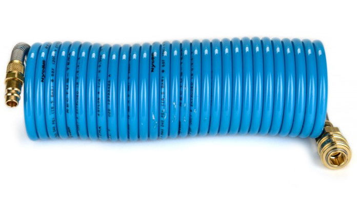 Rectus MFSP10/100KS poliamid 12 spiráltömlő gyorscsatlakozóval, kék, 10x8x1 mm, 10 m hosszú termék fő termékképe