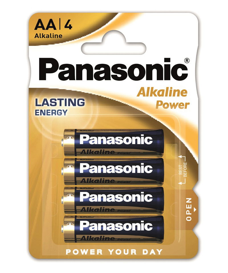 Panasonic LR6APB-4BP ALKALINE POWER alkáli tartós elem, AA (ceruza), 4 db/bliszter termék fő termékképe