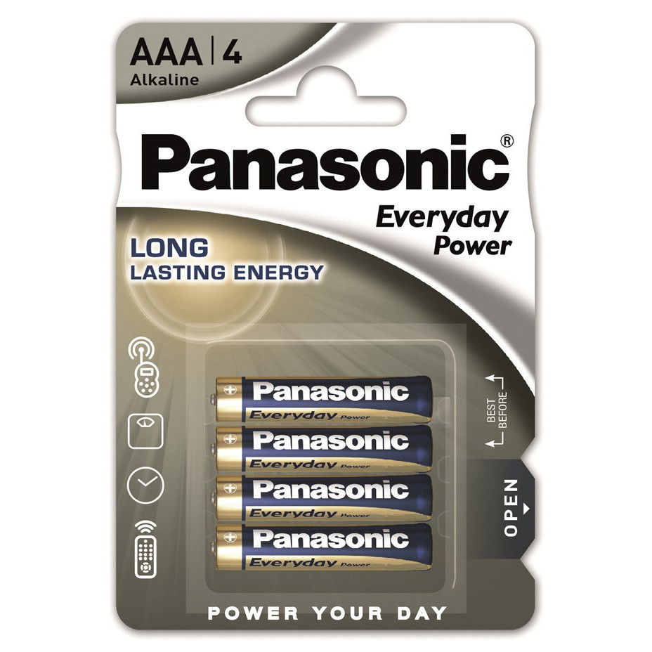 Panasonic LR03EPS-4BP EVERYDAY POWER alkáli tartós elem, AAA (micro), 4 db/bliszter termék fő termékképe